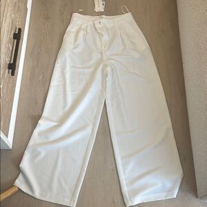 Commense White Wide-Leg Pantsuit